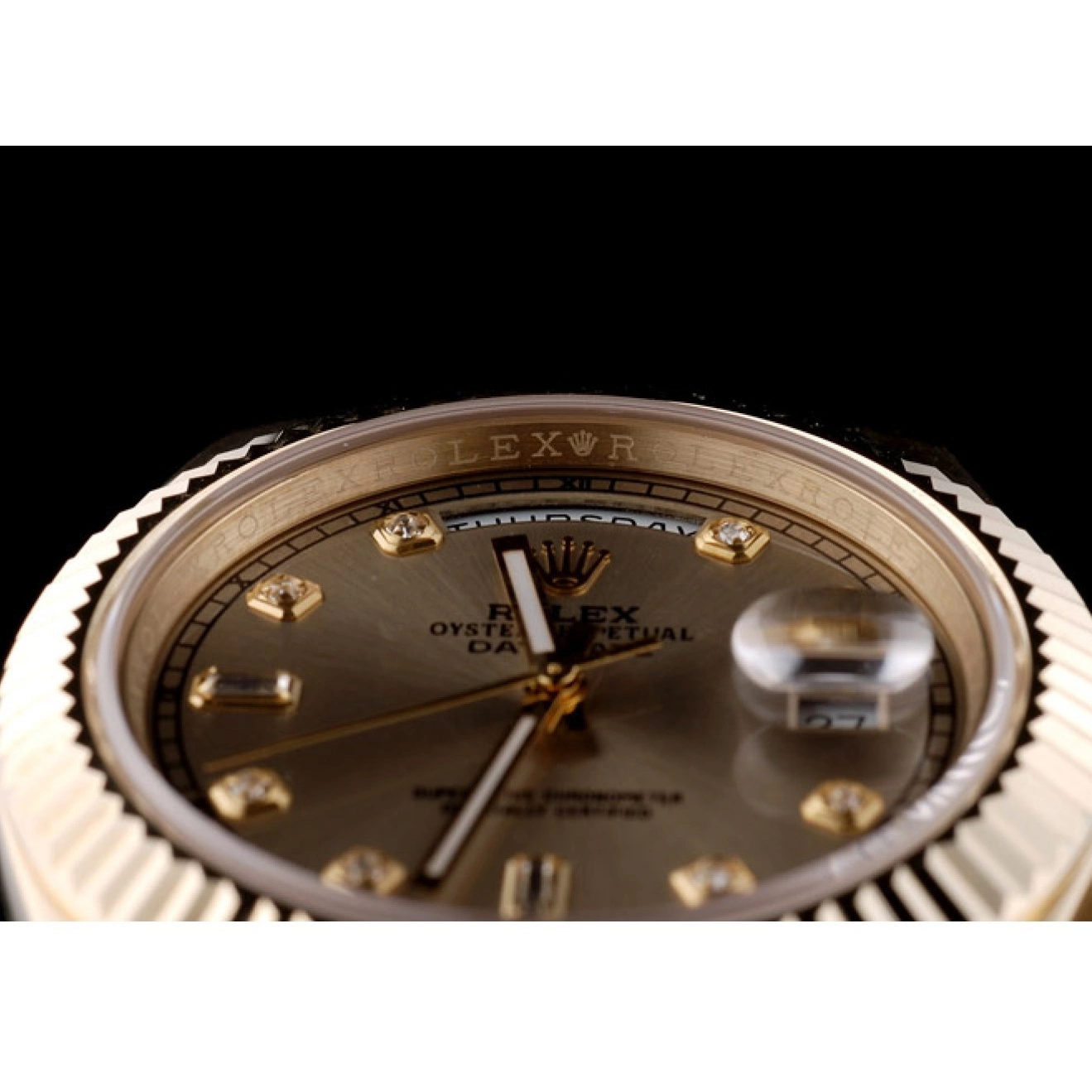 Aaa replica watch Bezel DayDate Gold Steel 41997 Gold Swiss Rolex Dial Ribbed Stainless 0518